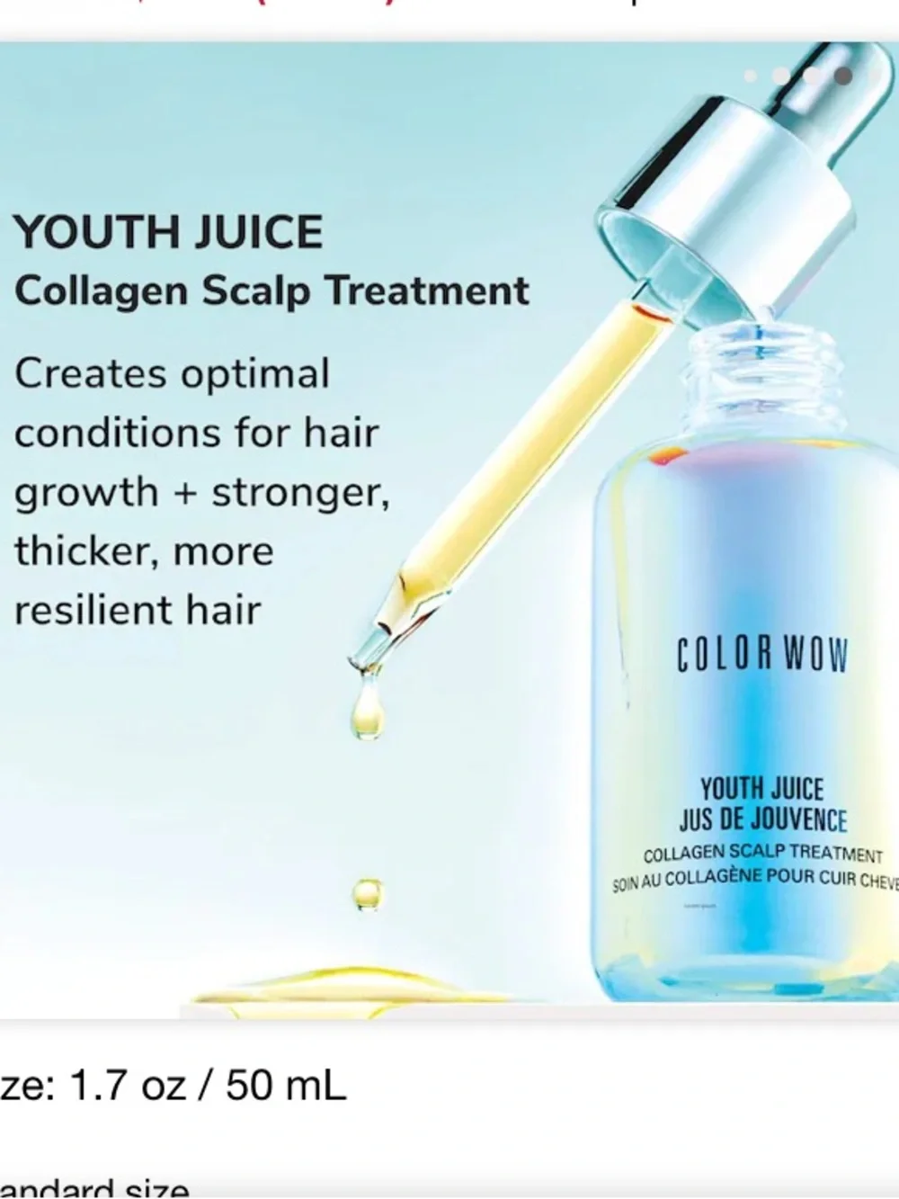 NIB COLOR WOW Youth Juice  Collagen Scalp Treatment
